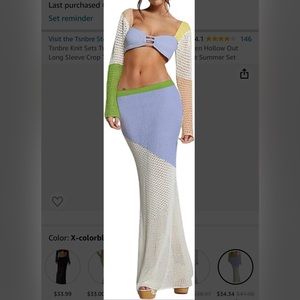 Amazon knit two piece set